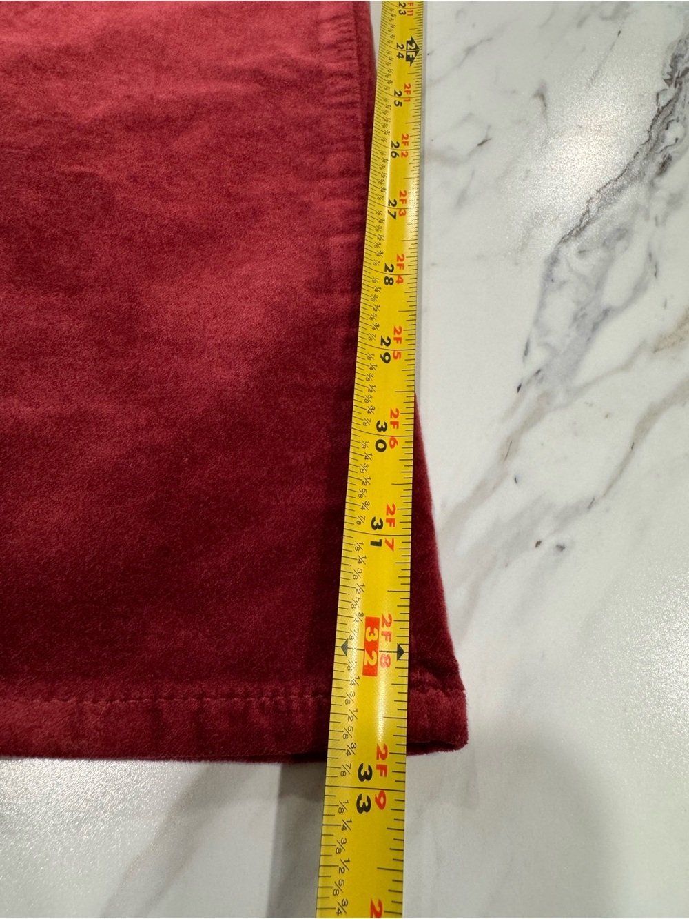 7 For All Mankind Classic Flare Jeans Womens 27 Red Velvet High Rise Ali NWT - Picture 16 of 16